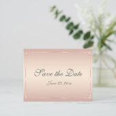 Elegante Blush Trouw Save The Dates-briefkaarten Aankondigingskaart (Staand voorkant)