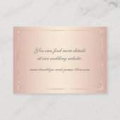 Elegante Blush Trouwaccommodatiekaarten Informatiekaartje (Achterkant)