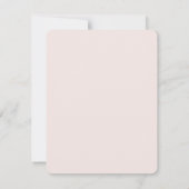Elegante Blush Trouwdetails Kaart (Achterkant)