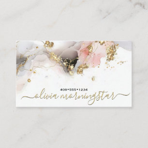 Elegante Blush Ultra Vloeibare Alcohol Inkt Visitekaartje