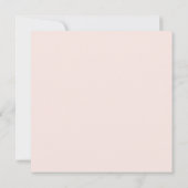 Elegante Blush Vierkante Trouw QR Code RSVP (Achterkant)
