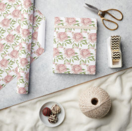 Elegante Blush Violet Waterverf Rozen Cadeaupapier