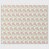 Elegante Blush Violet Waterverf Rozen Cadeaupapier (Vlak)