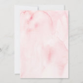 Elegante Blush Waterverf Bloemendouche Kaart (Achterkant)