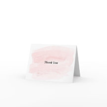 Elegante Blush Waterverf bruiloft bedankkaart