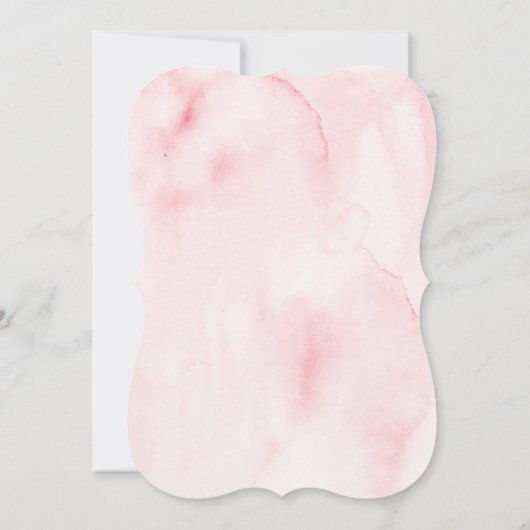 Elegante Blush Waterverf Floral Monogram Bruiloft Kaart (Achterkant)