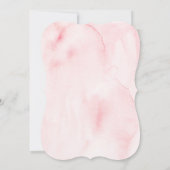 Elegante Blush Waterverf Floral Monogram Bruiloft Kaart (Achterkant)