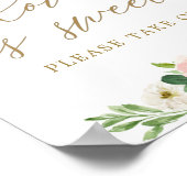 Elegante Blush Waterverf Liefde Is Een Zoete Behan Poster (Hoek)