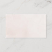 Elegante Blush & Zwart Waterverf Kant Mini Website Informatiekaartje (Achterkant)