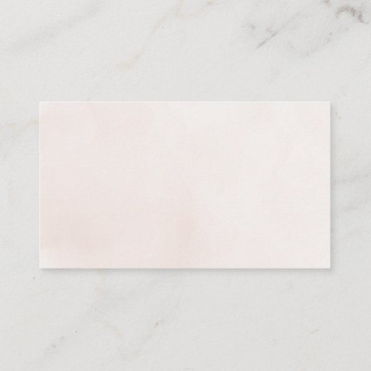 Elegante Blush & Zwart Waterverf Kant Mini Website Informatiekaartje (Achterkant)