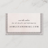 Elegante Blush & Zwart Waterverf Kant Mini Website Informatiekaartje (Voorkant)