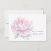 Elegante Blushing Bloom Romantische Roze Pioen Bru Save The Date (Achterkant)