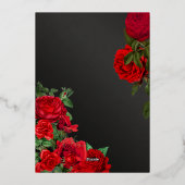 Elegante Boda de Rosas Folie Uitnodiging (Achterkant)