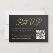 Elegante Boda de Rosas QR Code RSVP Card Notitiekaartje (Voorkant)