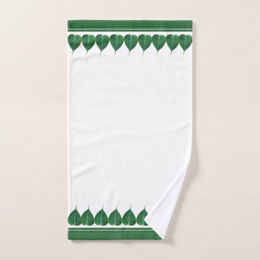 Elegante Bodhi bladeren op wit Bad Handdoek (Handdoek)