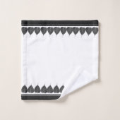 Elegante Bodhi bladeren op zwart en wit tinten Bad Handdoek (Wasdoekje)