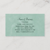 Elegante boeken met mintgroen lint visitekaartje (Achterkant)