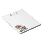 Elegante boeken Rozen en bureau gepersonaliseerd Notitieblok (Schuin)