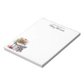 Elegante boeken Rozen en bureau gepersonaliseerd Notitieblok (Linkerzijde)