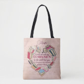 Elegante boekenliefhebber Jubileum Shakespeare Quo Tote Bag (Voorkant)