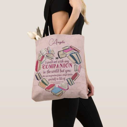 Elegante boekenliefhebber Jubileum Shakespeare Quo Tote Bag (Dichtbij)
