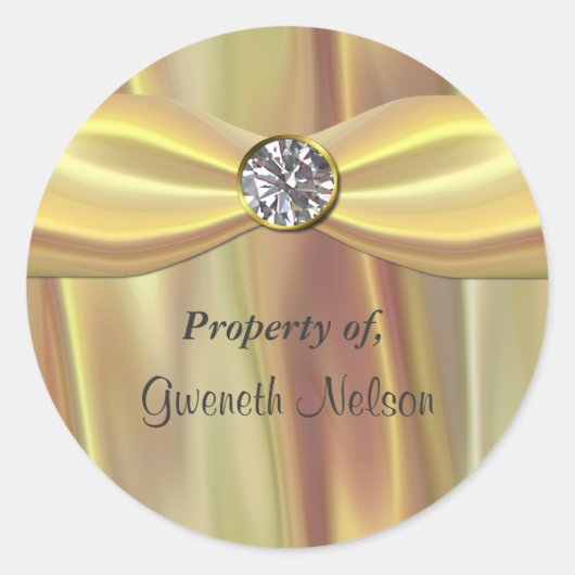 Elegante boekenplaat sticker (Voorkant)