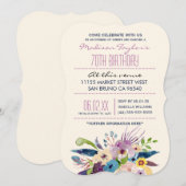 Elegante Boeket 70e Verjaardag Kaart (Voorkant / Achterkant)