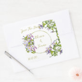 Elegante boeket van waterverf akeleien vierkante sticker (Envelop)