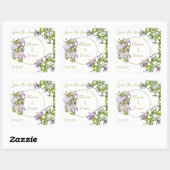 Elegante boeket van waterverf-aquilegia vierkante sticker (Vel)