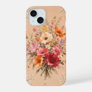 Elegante boeket wilde bloemen bloem telefoonhoesje iPhone 15 case