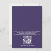 Elegante boerderij lavendel rustieke QR-code bruil Kaart (Achterkant)