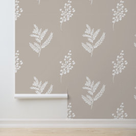 Elegante Boerderij Neutraal Botanische Wildflowers Behang