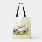 Elegante Boerderij Red Barnyard Boerderij Animal C Tote Bag (Achterkant)