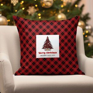 Elegante boerderij stijl Buffalo geruite Kerstkuss Kussen