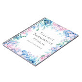 Elegante Boerderij Waterverf Bloemen van de bloemp Notitieboek (Linkerzijde)