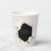 Elegante Boheemse Bloem Papieren Bekers (Voorkant)