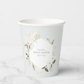 Elegante Boheemse Bloem Papieren Bekers (Voorkant)