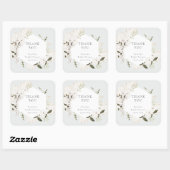 Elegante Boheemse Bloem Vierkante Sticker (Vel)