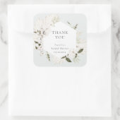 Elegante Boheemse Bloem Vierkante Sticker (Tas)