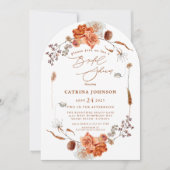 Elegante Boheemse Bloemachtige Bruiloft Feest Kaart (Voorkant)