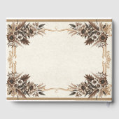 Elegante Boheemse Bloemen Huwelijk Welkom Gastenboek (Achterkant)