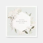 Elegante Boheemse Bloemen Servet (Voorkant)