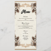 Elegante Boheemse Bloemen Wedding Menu (Voorkant)