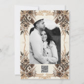 Elegante  Boheemse Bloemenbruiloft Bedankt Kaart (Achterkant)