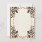 Elegante Boheemse Bloemenbruiloft RSVP Kaart (Achterkant)