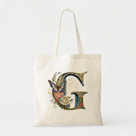 Elegante boheemse bloemletter G Tote Bag
