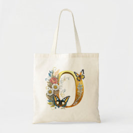 Elegante boheemse bloemletter O Tote Bag