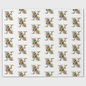 Elegante boheemse bloemletter X Cadeaupapier (Vlak)