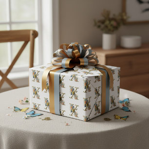 Elegante boheemse bloemletter X Cadeaupapier
