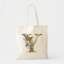 Elegante boheemse bloemletter Y